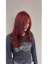 ボーイミーツガール(boy meets girl)&nbsp;レイヤーカット+チェリーレッド