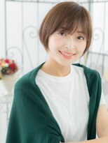 プリモカ 綾瀬(primoC) 綾瀬/髪質改善/グレージュブラウン×ひし形ショートボブd