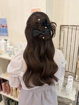 シュガー ヘアアンドネイル 仙台(SUGAR) ハーフアップカチモリお呼ばれヘアセット