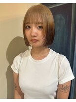 グッドフェローズ キタホリエ(GoodFellas kitahorie) 透明感ハイトーンレイヤーボブで小顔見せブリーチデザインカラー