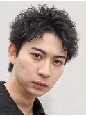 渋谷メンズパーマルーズショートアクティブショートツイスパ緩め