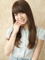 モニカ 横須賀中央店(Monica)&nbsp;ヌーディーなロングヘアで大人女子、重めバングであまさアップ