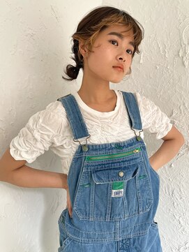 プフ 伏見(puf) お団子アレンジ×ベージュインナー【伏見/丸の内/栄/髪質改善】