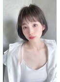 シースルーバングエアリーボブ