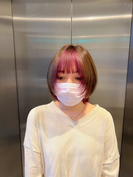 ロンド パルティール 大宮(Lond partir) 紺野紘三ネオウルフピンクフェイスフレーミングデザインカラー