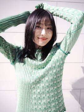 レテ(LETE) くびレイヤーエモージュ前髪薄めバングベージュレイヤーボブ