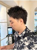 ツーブロックメンズビジネスショートアップバング30代40代下北沢