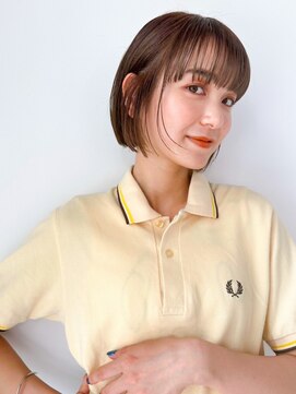 ディッセンバー 渋谷(December) ショート/ボブ/ブラウンカラー/ベージュ/ワイドバング/渋谷/学割