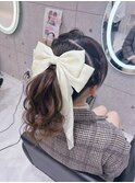 編み込みポニーテール/心斎橋ヘアセット