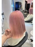 ブリーチカラー／ペールピンク／暖色カラー