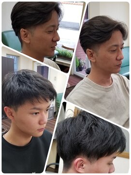 クリア 美容室 男前な親子お二人でカット♪