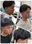 男前な親子お二人でカット♪