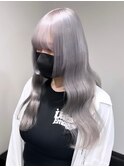 9076ニュアンスカラーシルバーアッシュハイトーンカラー韓国ヘア