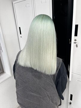 ペレ 渋谷(PELE) デザインカラー/レイヤーカット/ウェットヘア/オリーブベージュ