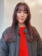 ニール(Neelu) 【Neelu_misa 】顔周りレイヤー ボルドーカラー
