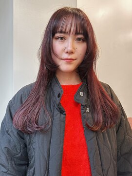 ニール 名古屋 伏見 丸の内(NEELU) 【Neelu_misa 】顔周りレイヤー ボルドーカラー