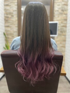 アトリエナガノ(atelier nagano) ニュアンスカラー/センターパート/ツヤ髪スタイル/ブルージュ