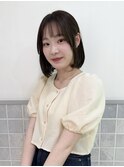 内巻きボブ×チェスナットブラウン