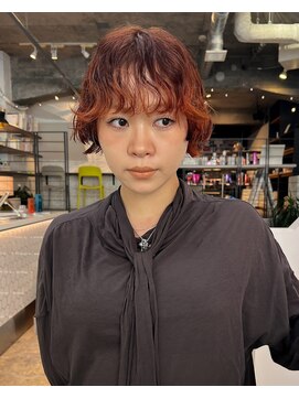 マーケット(MARKET) ショート ボブ オレンジ パーマ