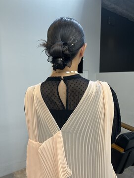 ヌープヘアーアイス(NUUP.hair ici) 20代30代◎タイトリボンヘアセットで艶感シニヨン