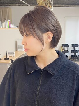 トト 船橋店(toto.) ☆ココアベージュ小顔オリーブグレークラゲヘアーショート[船橋]