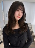美髪レイヤーカット/顔まわりレイヤー/くびれミディアムレイヤー