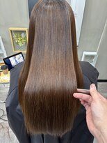 ファビ 渋谷(Fab)&nbsp;くびれヘア/暗めカラー/アプリコットオレンジ/縮毛矯正