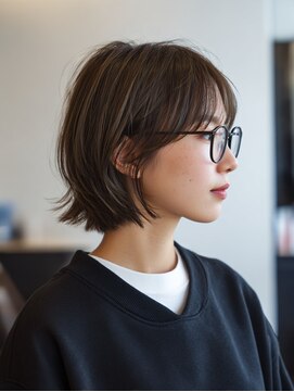 ラファンジュ ヘアー(Rohange hair) 耳かけショートボブ 大人女子