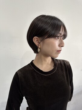 POCKET郡山安積店 ショートカットレイヤーカット髪質改善縮毛矯正【4月1日OPEN予定】 丸みショート×髪質改善カラー