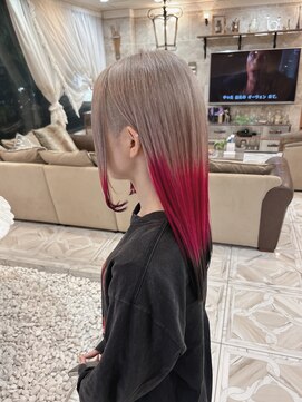 シャンティ 平岸店(Shanti) ○エンドカラー/ミルクティー×ピンク×ブラック ○菅野裕太