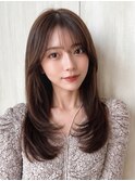 *20代30代40代◎小顔シースルー2wayバング前髪顔まわりレイヤー