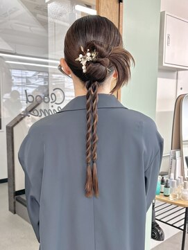 ヒビヲ 横浜西口店(HIBIO) カチモリお呼ばれヘア結婚式ヘアセット韓国アレンジタイトヘア