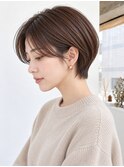 ショート/丸顔/面長/前髪あり/ハンサムショート2