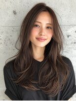 ヘアーサロンブランコ(hair salon blanco)&nbsp;大人可愛いレイヤーロング×モカブラウン