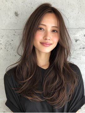 ヘアーサロンブランコ(hair salon blanco) 大人可愛いレイヤーロング×モカブラウン