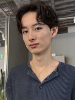 トリッカ シブヤ(TRICCA SHIBUYA)&nbsp;メンズカットパーマフェザーニュアンス毛流れセンターパート渋谷