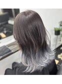 グラデーションカラーホワイトシルバー