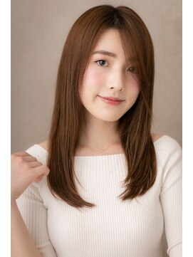 カバーヘアアンドスパ ブリス 浦和(COVER HAIR&SPA bliss) 斜めバングで大人可愛いワンカール小顔ロングZ浦和10代20代30代