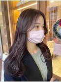 韓国風フェイスレイヤー×ラベンダーピンクブラウン