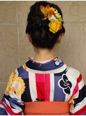 卒業式セット/黒髪/袴着付け
