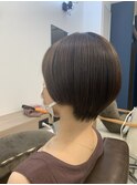 ダウンパーマ×丸みショート
