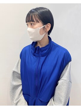 モリオフロムロンドン 松戸店(Morio from London) 【松戸　石山】丸みショート　黒髪　ワイドバング