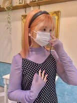 ロンドアベニール 北千住(Lond avenir)&nbsp;ペールオレンジ☆ボブ/インナーカラー[北千住]