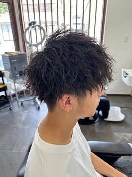 エイト(AITE) 波巻きウルフマッシュパーマ<理容室>メンズ/川口/鳩ヶ谷5
