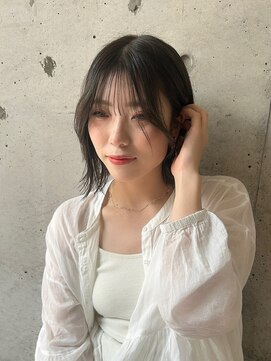 エミュ 天文館店(eMu) レイヤーボブ、アイスグレージュ