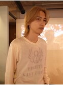 メンズボブウルフメンズミディアムレイヤーカットメンズウルフ