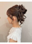 ミディアムから高めふわふわアップ＊お呼ばれ/浴衣ヘアなどに♪