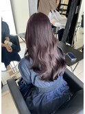 ☆ブリーチなしダブルカラーラベンダーピンクグレージュカシス