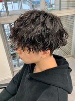 ジーニー 新百合ヶ丘(Genie)&nbsp;ダークアッシュニュアンスパーマ韓国マッシュベリーショート