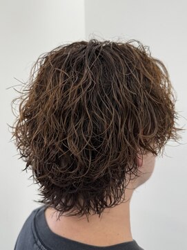 ビカムメンズヘアー 栄店(become men's hair) サーフカールパーマ/ブラウンカラー/ウルフ/名古屋メンズカット